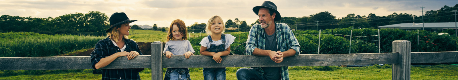 family on farm