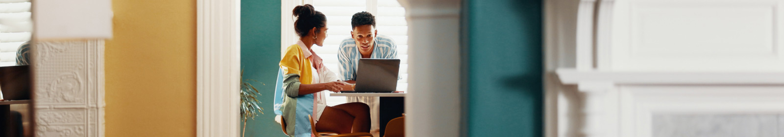 couple using computer